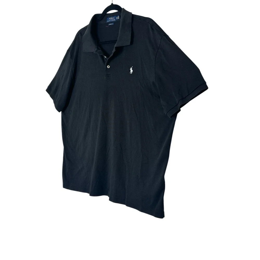 Ralph Lauren Polo Shirt Mens XXL Classic Fit Golf Black Collared‎ Short Sleeve